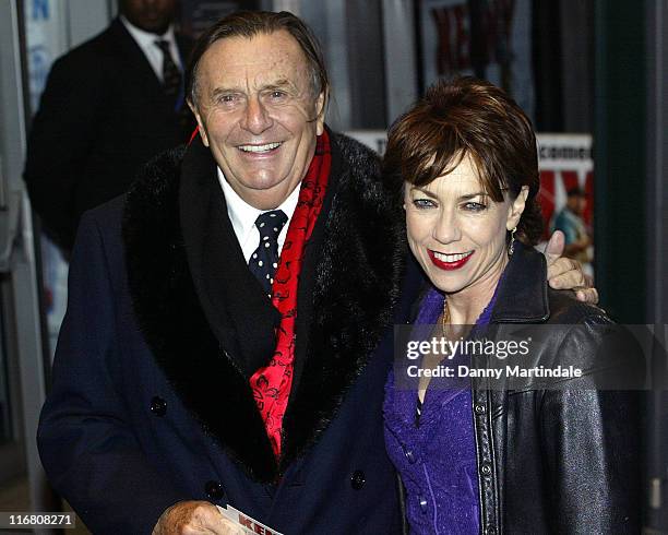 Barry Humphries and Kathy Lette attend the "Kenny" UK premiere at the Odeon, West End on September 26, 2007 in London .