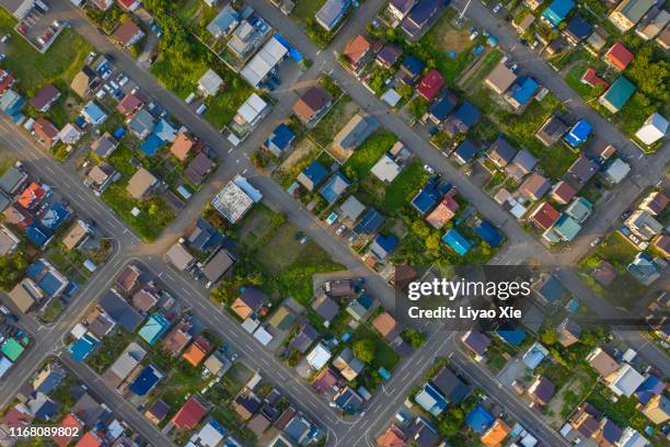 residential district aerial view - townscape 個照片及圖片檔