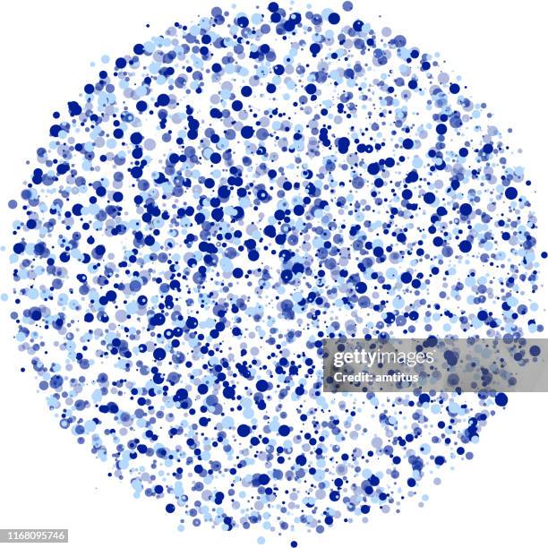 blue sphere particles - huddle stock illustrations