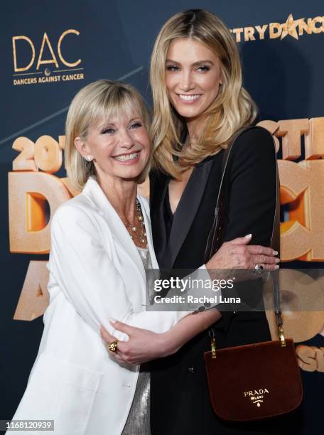 Olivia Newton-John and Delta Goodrem attend the 2019 Industry Dance Awards at Avalon Hollywood on August 14, 2019 in Los Angeles, California.