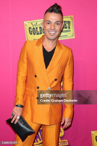 Anthony Callea attends the Charlie And The Chocolate Factory Opening Night at Her Majesty's Theatre on August 15, 2019 in Melbourne, Australia.