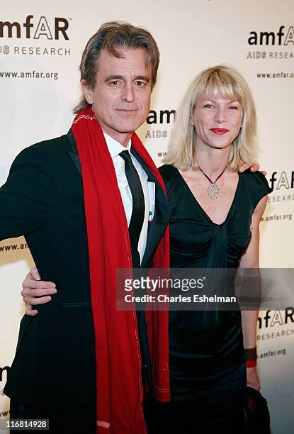 Inc. President Bobby Shriver and Malissa Feruzzi attend the 10th annual amfAR New York Gala on January 31, 2008 at the 42nd Street Cipriani in New...