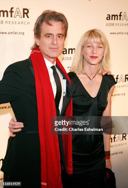 Inc. President Bobby Shriver and Malissa Feruzzi attend the 10th annual amfAR New York Gala on January 31, 2008 at the 42nd Street Cipriani in New...