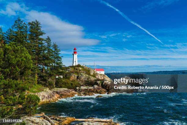 lighthouse park - west vancouver - maine imagens e fotografias de stock