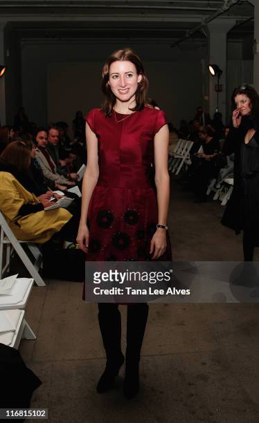 Editor Alexis Bryan attends Behnaz Sarafpour Fall 2008 during Mercedes-Benz Fashion Week at Exit Art February 5, 2008 in New York City.