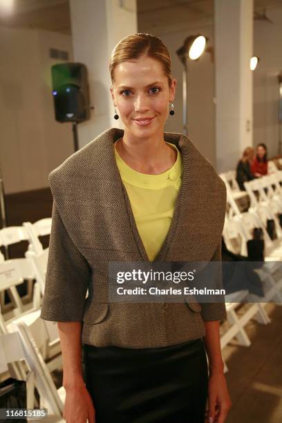 Golfer and Model Anna Rawson attends the Mendonca Fall 2008 during Mercedes-Benz Fashion Week at Exit Art on February 7, 2008 in New York City.