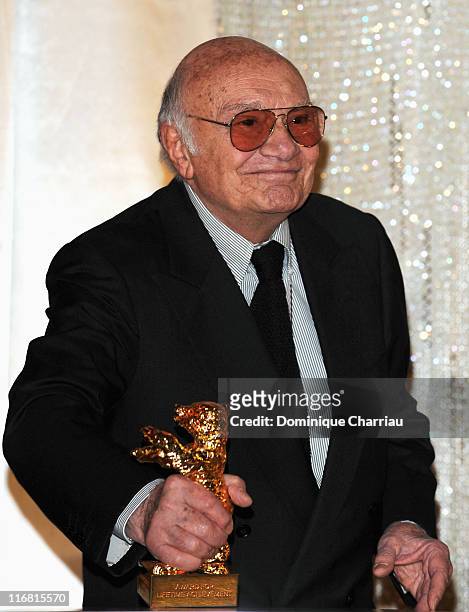 Francesco Rosi attends the Honorary Golden Bear Presentation as part of the 58th Berlinale Film Festival at the Cinema International on February 14,...