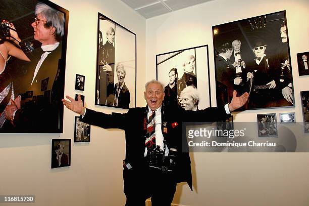 Photographer Ron Galella attends the opening of "Warhol by Galella" at Le Bon Marche Paris on February 28, 2008 in Paris, France.
