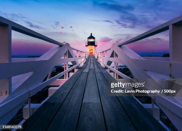 marshall point lighthouse - boston massachusetts stock-fotos und bilder