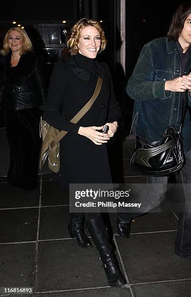 Cerys Matthews leaves the Late Late Show on February 8, 2008 in Dublin, Ireland.