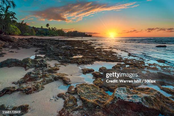 shores of kahuku - north shore oahu stock pictures, royalty-free photos & images