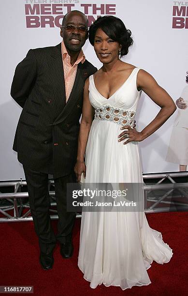 Courtney B. Vance and Actress Angela Bassett attend the World Premiere of Tyler Perry's "Meet the Browns" at the Arclight on March 13, 2008 In...