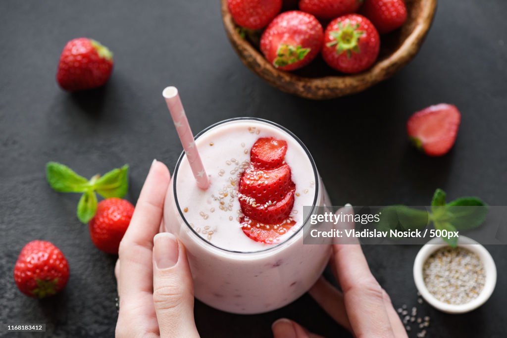 Strawberry Smoothie Or Milkshake