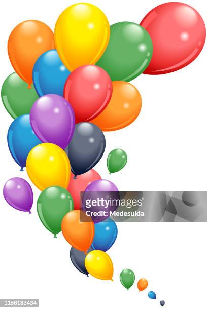 balloon colorful vector - translucent balloon stock illustrations