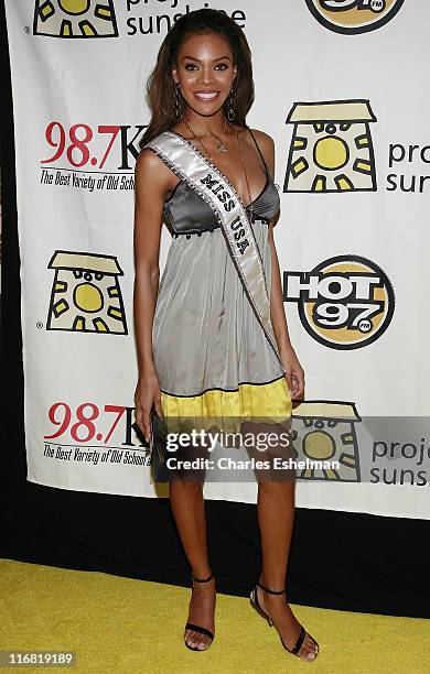 Miss USA 2008 Crystle Stewart arrives at Project Sunshine's Fifth Annual Gala at the Waldorf Astoria Hotel on May 12, 2008 in New York City.