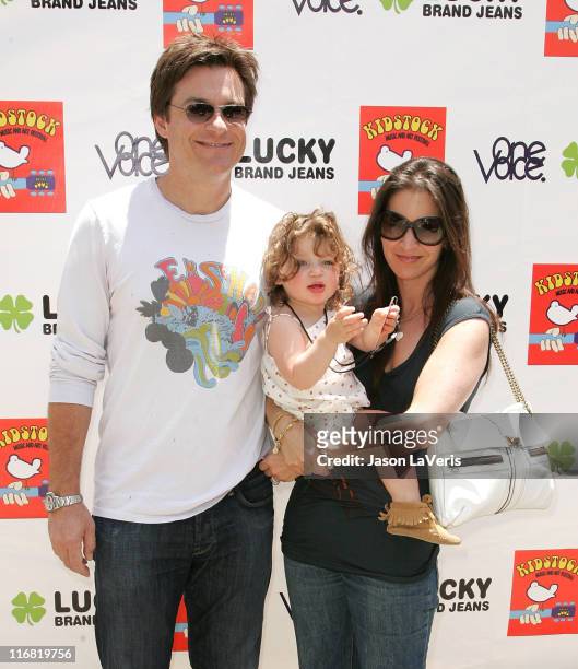 Actor Jason Bateman, Amanda Anka and their daughter, Francesca Nora Bateman attend the Second Annual Kidstock Music and Art Festival on June 1, 2008...