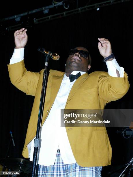 Cee-Lo of Gnarls Barkley performs tracks from their new album at 229 The Venue on June 12, 2008 in London, England.