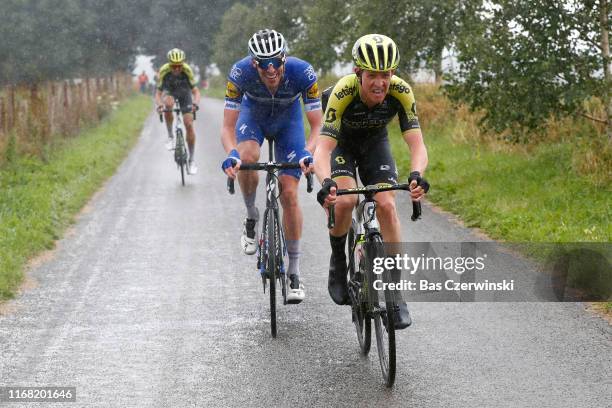 Tim Declercq of Belgium and Team Deceuninck-QuickStep / Cameron Meyer of Australia and Team Mitchelton-Scott / Rain / during the 15th Binck Bank Tour...