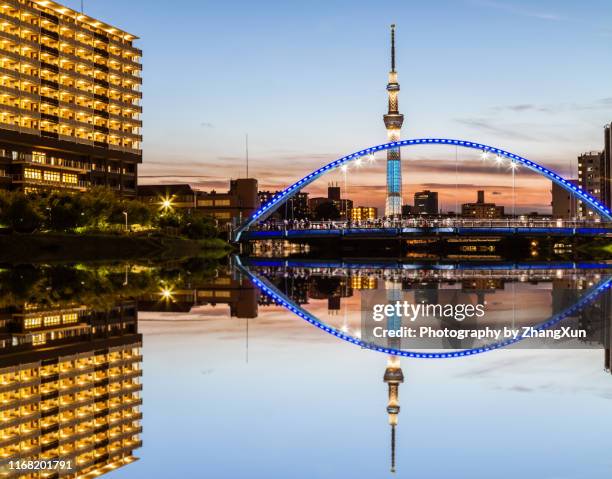 tokyo city night view at night, japan. - tokyo skytree stock pictures, royalty-free photos & images
