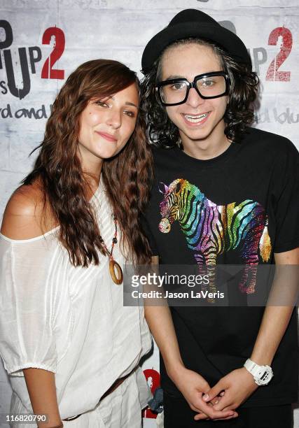 Actress Briana Evigan and actor Adam G. Sevani attend Step Up 2: The Streets - DVD Release Dance Off Party at Avalon on July 14, 2008 in Hollywood,...