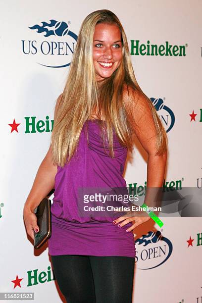 Tennis player Dominika Cibulkova attends the US Open USTA/Heineken Premium Light Players Party at the Empire Hotel on August 22, 2008 in New York...