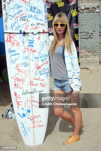 Actress Cameron Richardson attends Oceana's celebrity free surf event at Surfrider Beach on September 28, 2008 in Malibu, California.