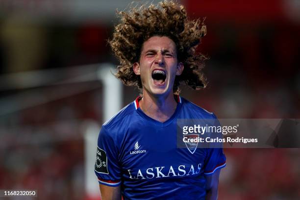 Bozhidar Kraev of Gil Vicente FC FC reacts during the Liga NOS round five match between SL Benfica and Gil Vicente FC at Estadio da Luz on September...