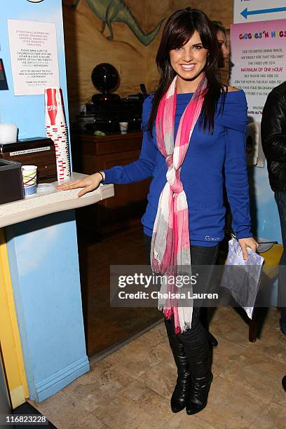 Actress Rachele Brooke Smith attends Baskin Robbins' "Wrapped with a Bow" Charity Event at Giggles 'n Hugs on December 5, 2008 in Los Angeles,...