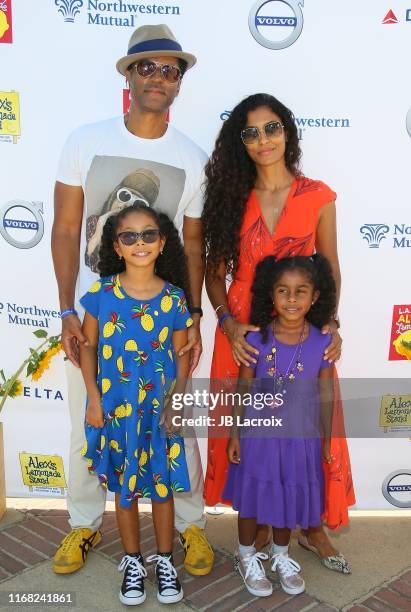 Eric Benet, Manuela Testolini, Lucia Bella Benet and Amoura Luna Benet attend L.A. Loves Alex's Lemonade 2019 at UCLA Royce Quad on September 14,...