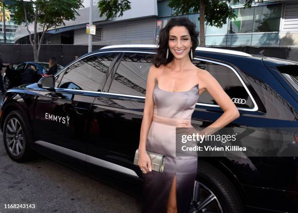 Necar Zadegan arrives at Audi Celebrates the 71st Creative Arts Emmy Awards at the Microsoft Theater on September 14, 2019 in Los Angeles, California.