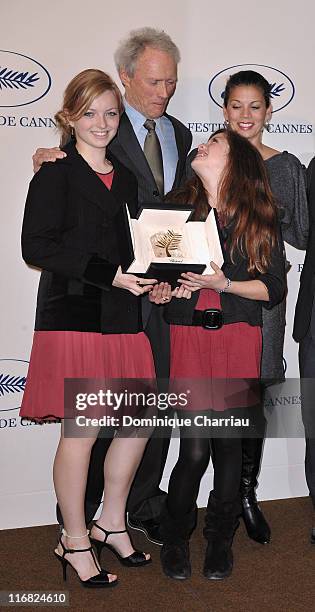 Clint Eastwood, his daughters Francesca Fisher-Eastwood , Morgane Eastwood and wife Dina Eastwood attend Cannes Film Festival President's Tribute to...