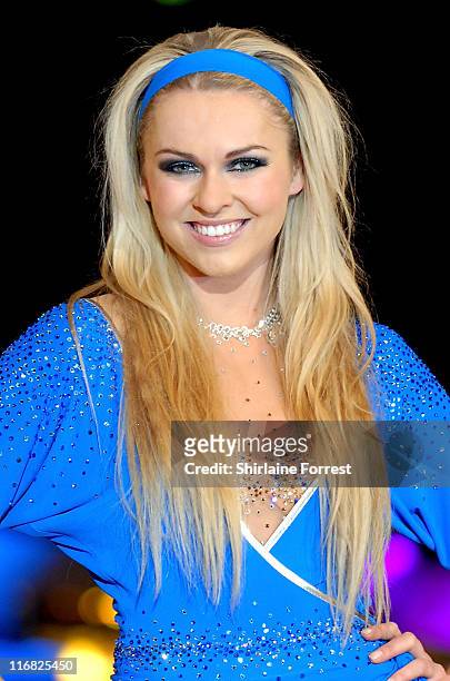 Zoe Salmon attends the photocall promoting 'Torvill And Dean's Dancing On Ice - The Tour 2009' at Manchester Evening News Arena on April 16, 2009 in...