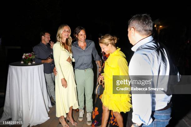 Gwyneth Paltrow, Brad Falchuk, Jessica Seinfeld, and Ted Sarandos attend a promotional party for Netflix's "The Politician" at a private home on...