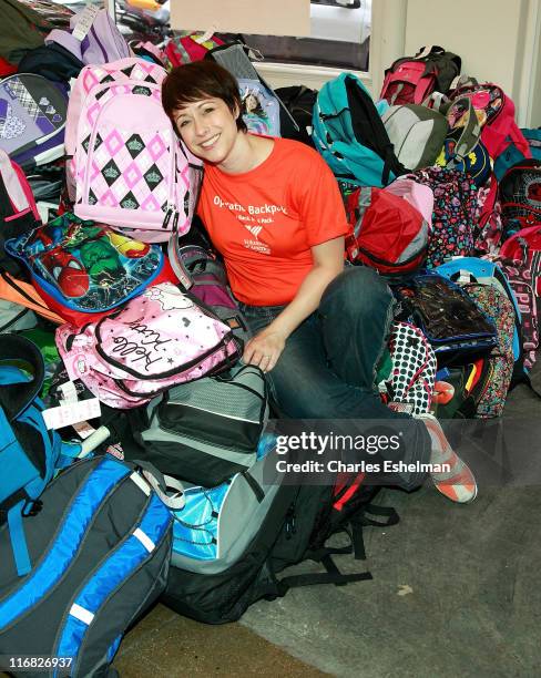 Actress Paige Davis attends the 2009 Volunteers of America's Operation Backpack sort week on August 13, 2009 in New York City.