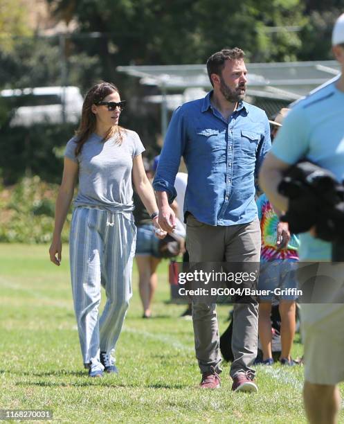 Jennifer Garner and Ben Affleck are seen on September 14, 2019 in Los Angeles, California.