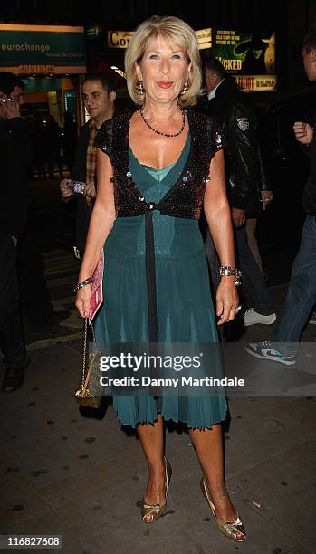 Jennie Bond attends a party to celebrate ten years of the television programme Loose Women at Cafe de Paris on October 8, 2009 in London, England.