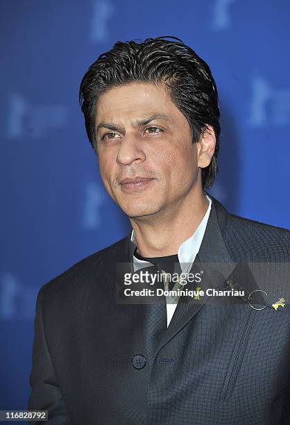 Actor Shah Rukh Khan attends the 'My Name Is Khan' Photocall during day two of the 60th Berlin International Film Festival at the Grand Hyatt Hotel...