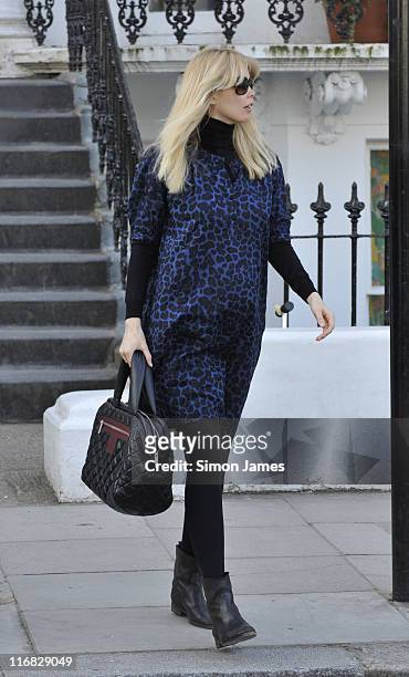 Claudia Schiffer is seen on March 16, 2010 in London, England.