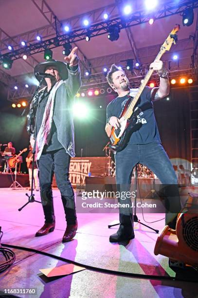 Eddie Montgomery of Montgomery Gentry performs at the Kentucky State Fair on August 15, 2019 in Louisville, Kentucky.