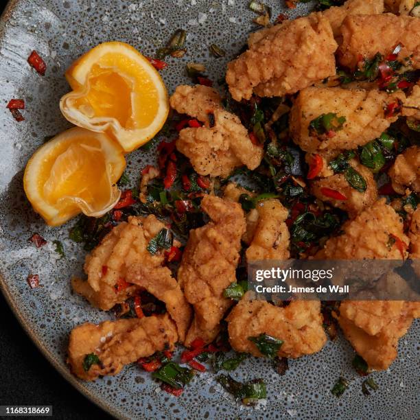 salt and pepper squid - squid stock pictures, royalty-free photos & images