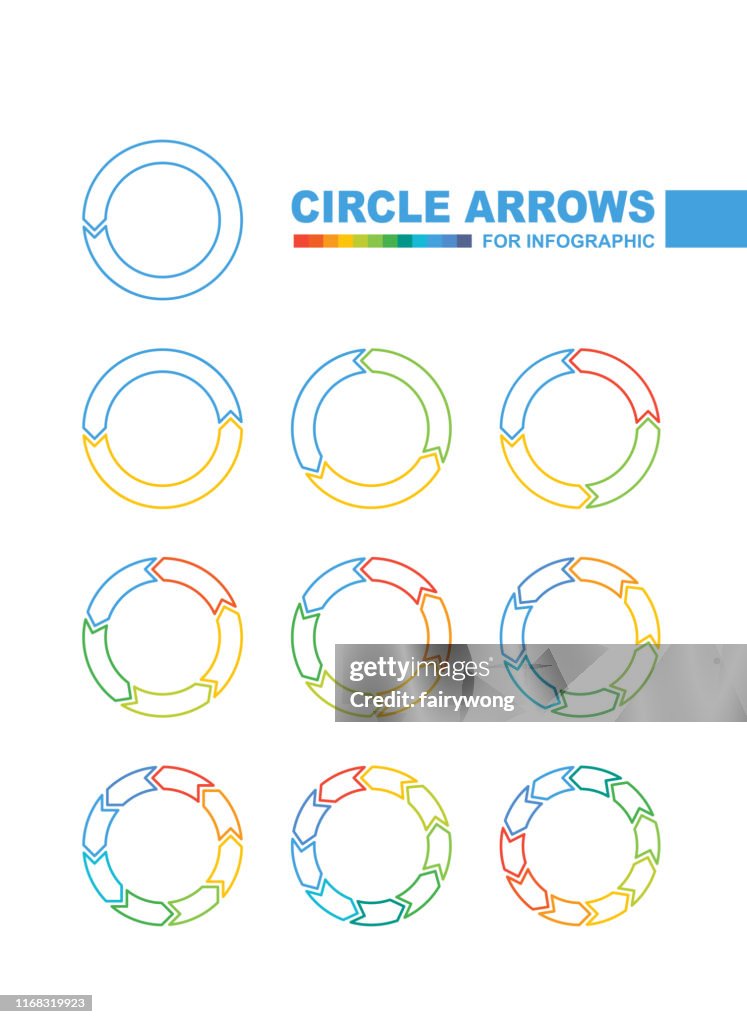 Basic Circular Arrows Vector Set Of Circles Of Arrows High-Res Vector Graphic - Getty Images