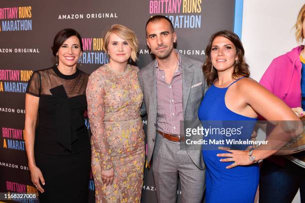 Michaela Watkins, Jillian Bell, Paul Downs Colaizzo and Brittany O'Neill attend the premiere of Amazon Studios' "Brittany Runs A Marathon" at Regal...