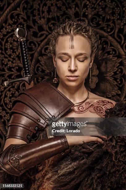 ドラゴン美女戦士の母 - 防弾服 ストックフォトと画像