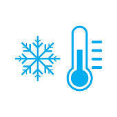 cold temperature sign icon vector
