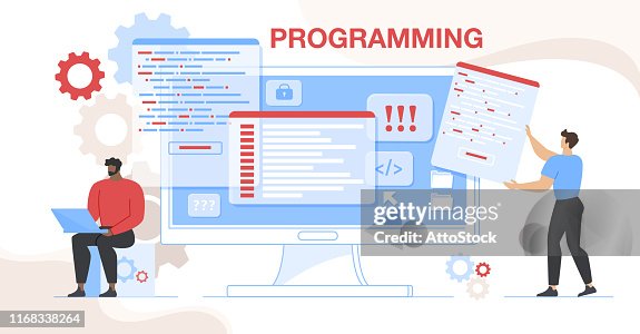 Online Project Css Html Coding And Programming High-Res Vector Graphic ...