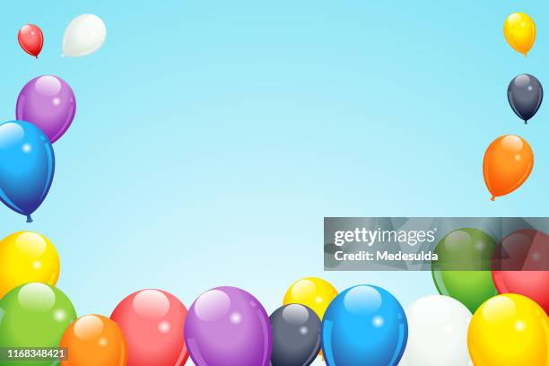 balloon frame vector - surprise party stock illustrations