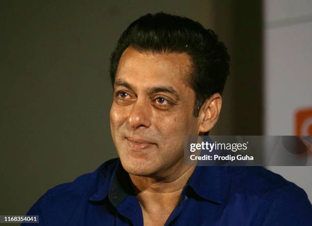 August 9 : indian actor Salman Khan attends the speacial screening of 25th year of film "Hum Aapke hain koun' on August 9,2019 in Mumbai, India.
