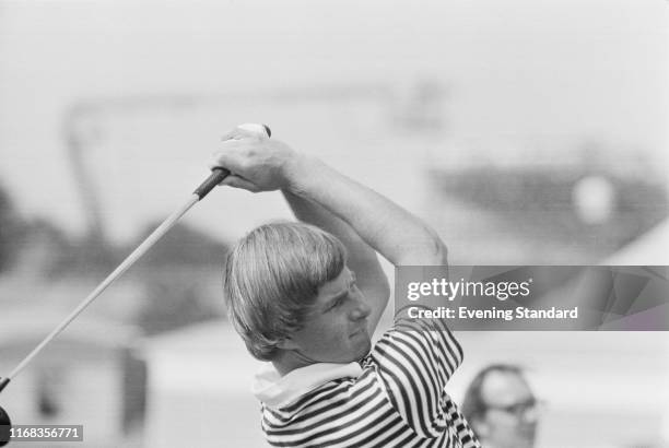 English professional golfer Nick Faldo at a tournament, UK, 5th August 1976.