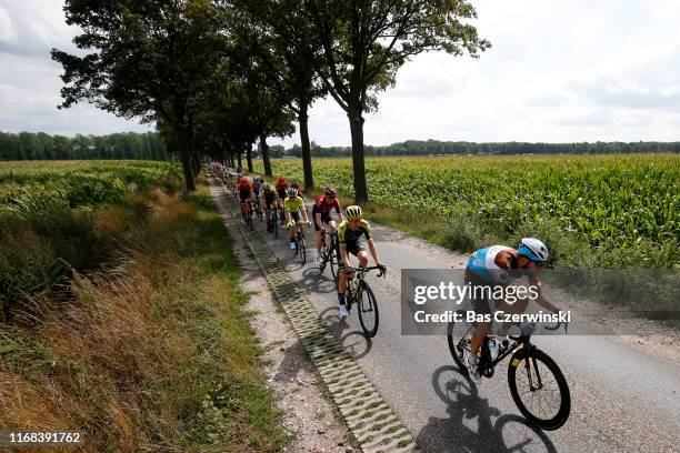 Gediminas Bagdonas of Lithuania and Team AG2R La Mondiale / Dion Smith of New Zealand and Team Mitchelton-Scott / Christian Knees of Germany and Team...