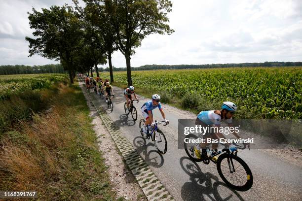 Lawrence Warbasse of The United States and Team AG2R La Mondiale / Lukas Spengler of Switzerland and Team Wallonie Bruxelles / Gediminas Bagdonas of...